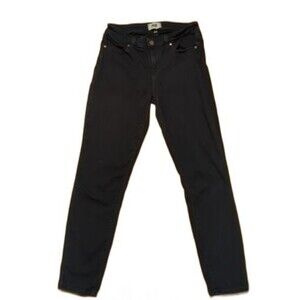 Paige Verdugo Ankle Jeans Denim Womens Size 29 Black Dark Blue Mid Rise